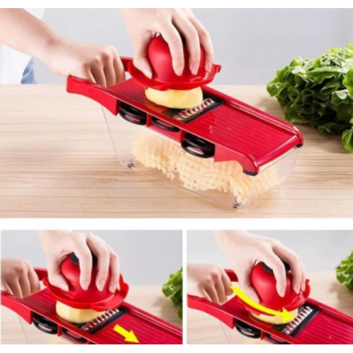 Овочерізка - мультислайсер Mandoline Slicer 6 in 1 · Тертка – шатківниця для овочів та фруктів з контейнером