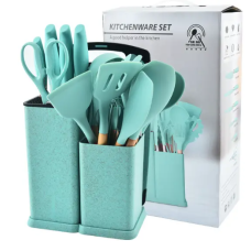 Кухонний набір ножів та аксесуарів Kitchenware Set, 20 предметів ∙ Інструменти для кухні з підставкою та обробною дошкою