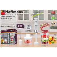 Занурювальний блендер Hoffmans 4 в 1 600W HM-8042 • Багатофункціональний блендер з насадками для збивання та подрібнення