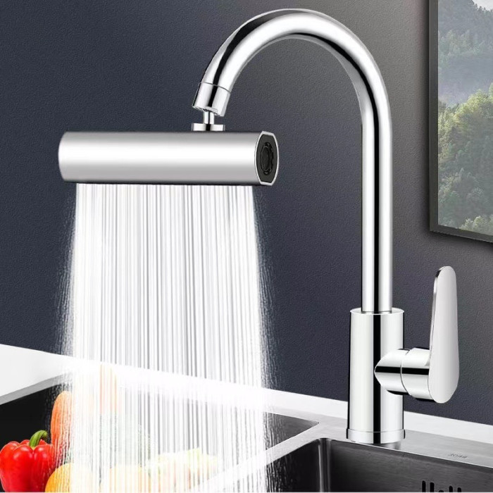 Водозберігальна насадка SHOWER HEAD на кухонний кран з широкою лійкою – розпилювачем та обертанням 360° · 4 режими струменя