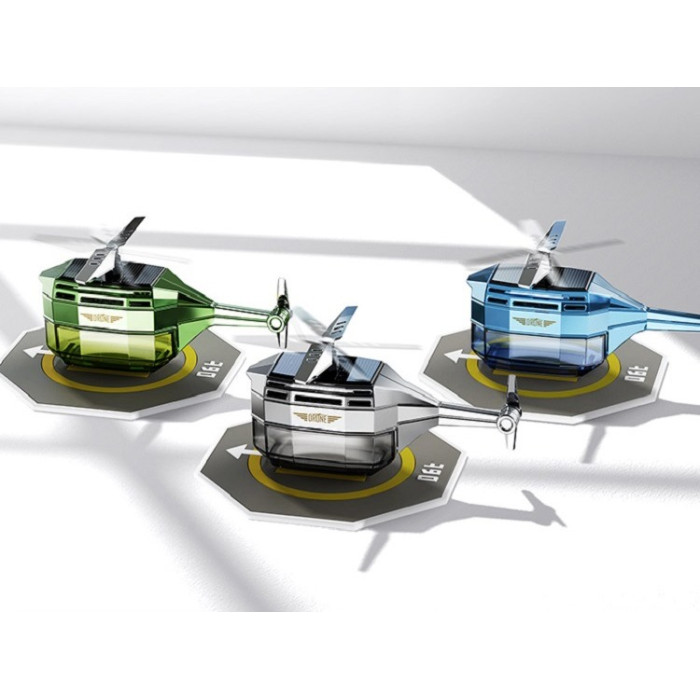 Автомобільний ароматизатор Вертоліт на сонячній батареї Drone Car Fragrance із обертанням 360°