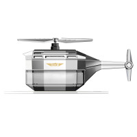 Автомобільний ароматизатор Вертоліт на сонячній батареї Drone Car Fragrance із обертанням 360°