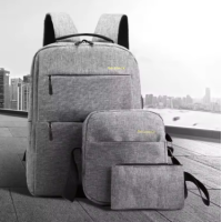 Рюкзак міський Backpack Комплект 3 в 1 місткий рюкзак для ноутбука з сумкою та гаманцем