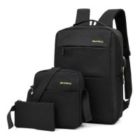 Рюкзак міський Backpack Комплект 3 в 1 місткий рюкзак для ноутбука з сумкою та гаманцем