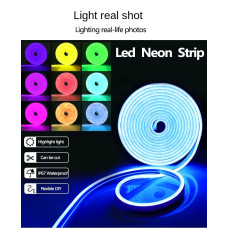 Неонова світлодіодна стрічка LED Neon Strip 5 м · Неоновий RGB гнучкий шнур з керуванням від телефону
