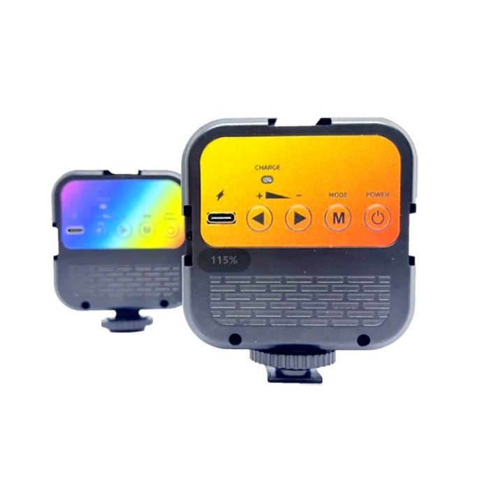 Лампа LED RGB з кріпленням для телефону WR-R1 ∙ Студійне накамерне світло 3000-7000K