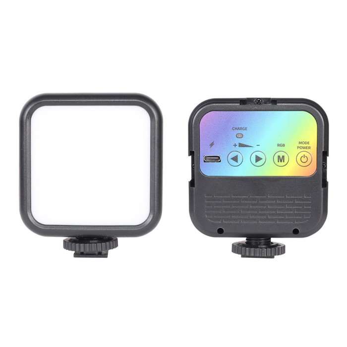 Лампа LED RGB з кріпленням для телефону WR-R1 ∙ Студійне накамерне світло 3000-7000K