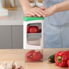 Ручна овочерізка з контейнером Genius Nicer Dicer Кухонний слайсер - терка з насадками 7 в 1