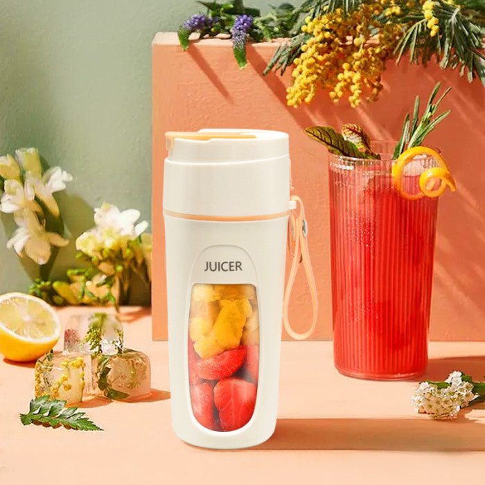 Портативний міні блендер - соковитискач JUICER KS-FSV8 W14 з USB зарядкою, 340 мл
