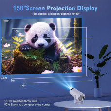 Смарт-проєктор HY300 PRO з Android TV 11.0, підтримкою 4K, WiFi 6 та Bluetooth 5.0 • Портативний проєктор з автофокусом, поворотом на 180° та функцією домашнього кінотеатру