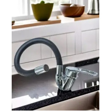 Змішувач гнучкий Water Tap HA-181 для кухні та ванної • Кран із силіконовим виливом 47 см і обертанням на 360°