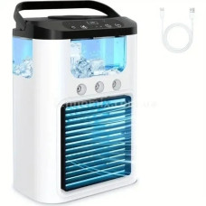 Портативний міні кондиціонер з USB Ice Cooler XL-1346 • Настільний вентилятор-зволожувач з резервуаром 560 мл і LED-підсвіткою