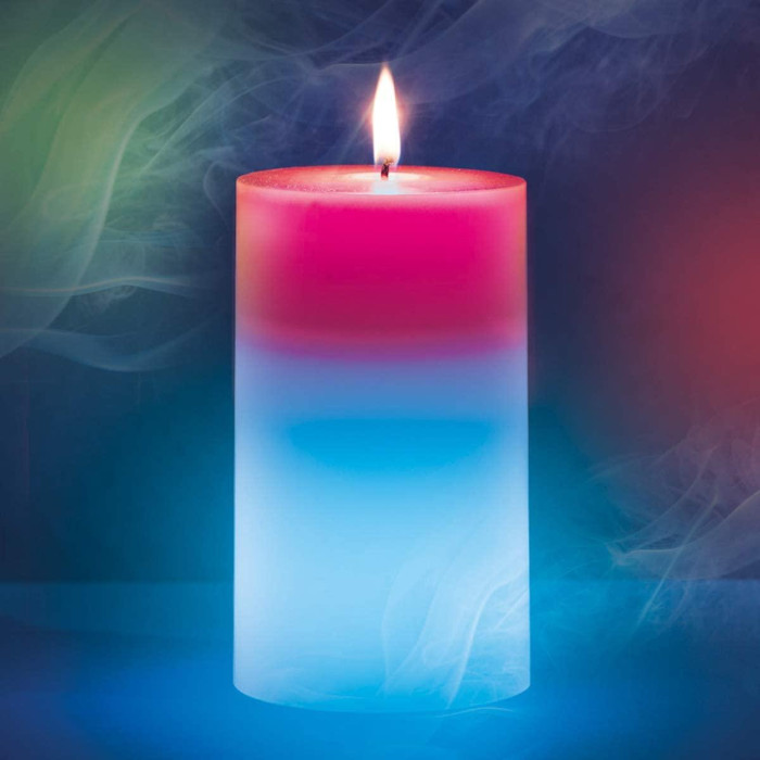 Воскова свічка зі справжнім полум'ям та RGB підсвіткою Candled Mood Madic