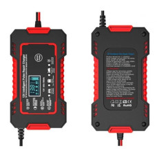 Інтелектуальний зарядний пристрій EAFC 12V 6A для авто і мото акумуляторів • Автоматична зарядка з РК-дисплеєм і функцією відновлення