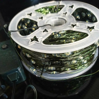 Світлодіодна USB гірлянда дріт Роса 100 LED 10 метрів • Гірлянда Крапля роси для декору будинку, офісу та вулиці
