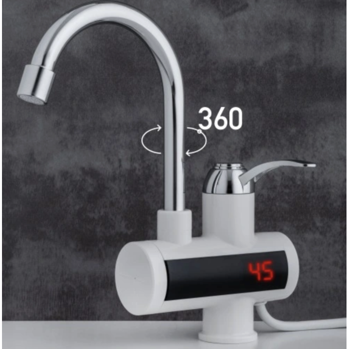 Водонагрівач WATER HEATER RX-002 • Проточний електричний водонагрівач з ЖК-дисплеєм для кухні ванної та гаража