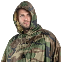 Дождевик Raincoat Камуфляж D -1 • Тактичний дощовик камуфляж плащ-намет пончо з капюшоном