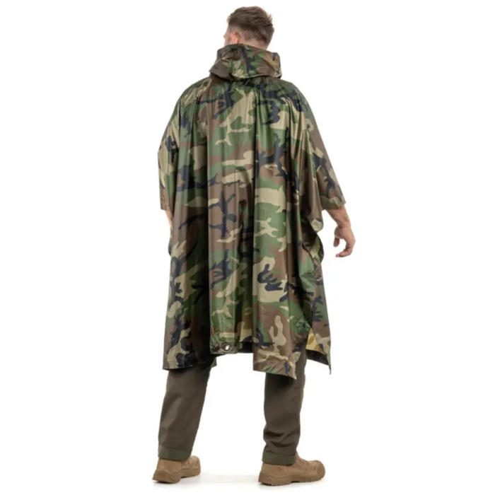 Дождевик Raincoat Камуфляж D -1 • Тактичний дощовик камуфляж плащ-намет пончо з капюшоном