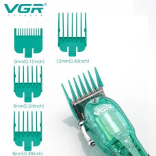 Професійна машинка для стрижки V-660 Professional Clipper Transparent Green • Акумуляторна машинка для волосся VGR V-660