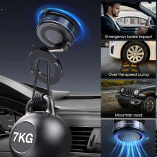 Автомобільний тримач для телефону JoyPro Magnetic Holder • Універсальний магнітний автотримач із вакуумною присоскою та обертанням 360°