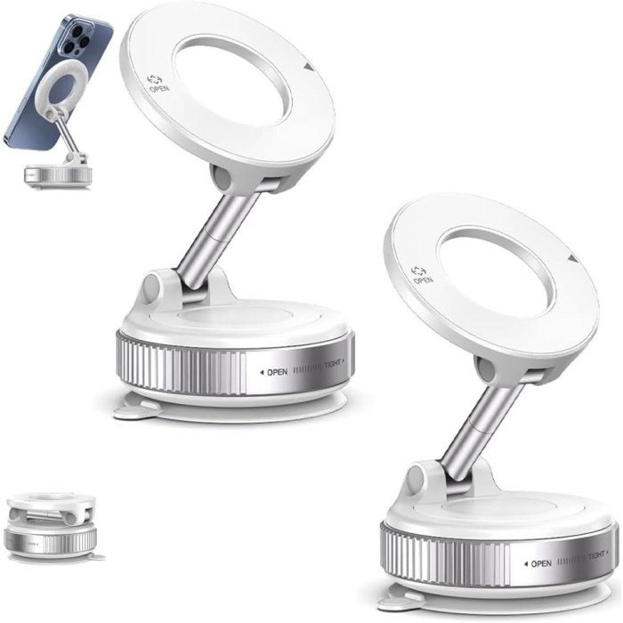 Автомобільний тримач для телефону JoyPro Magnetic Holder • Універсальний магнітний автотримач із вакуумною присоскою та обертанням 360°
