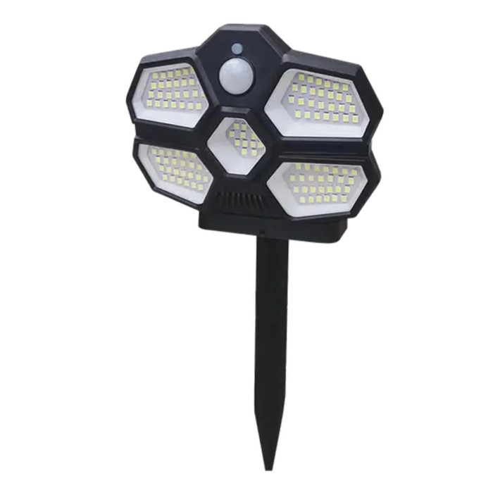 Вуличний світильник Solar Induction Lamp SH-580A • LED ліхтар із сонячною панеллю та датчиком руху