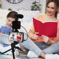 Комплект для влогінгу VIDEO-MAKING KIT AY49 для смартфона з перехідником Type-C • Набір блогера для телефону 4в1 AY-49
