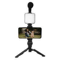Комплект для влогінгу VIDEO-MAKING KIT AY49 для смартфона з перехідником Type-C • Набір блогера для телефону 4в1 AY-49