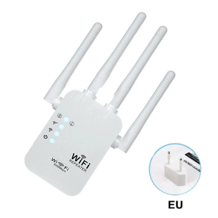 Репітер підсилювач сигналу ретранслятор Wi-Fi роутер 300Мбіт ∙ Wi-Fi ретранслятор 2.4G з 6 антенами