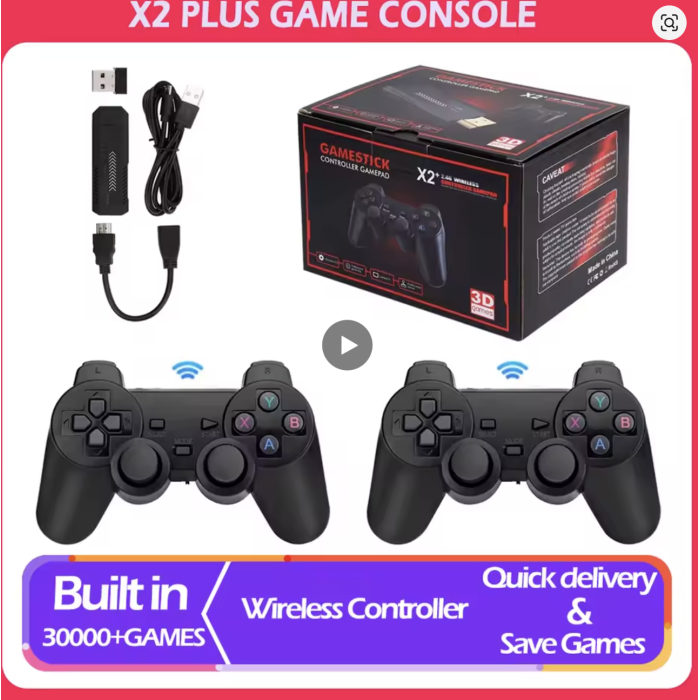 Ігрова приставка X2 Plus Gamestick з двома бездротовими джойстиками ∙ Gamepad-приставка X2 Plus 64GB з підтримкою 4K Ultra HD