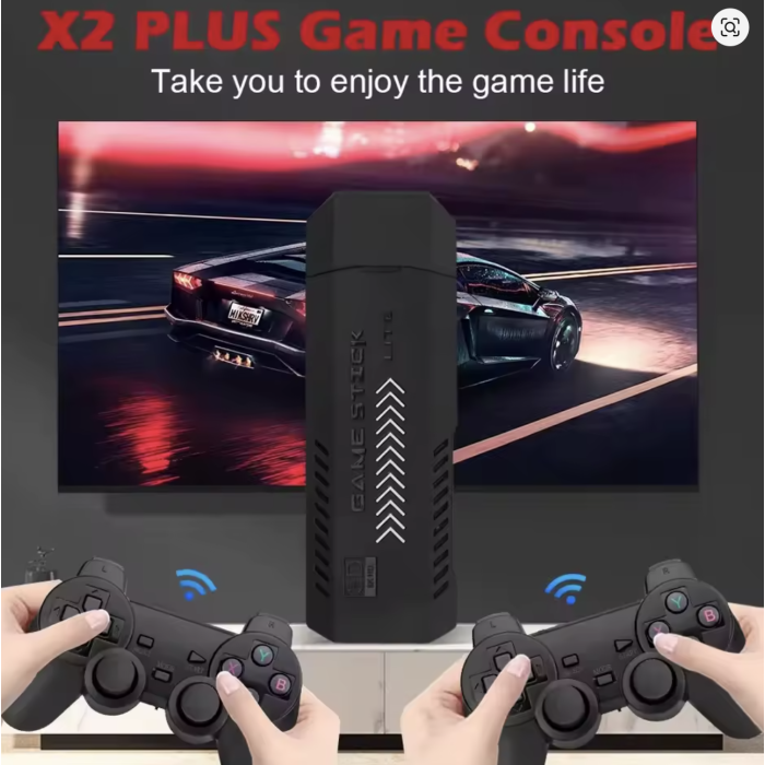 Ігрова приставка X2 Plus Gamestick з двома бездротовими джойстиками ∙ Gamepad-приставка X2 Plus 64GB з підтримкою 4K Ultra HD