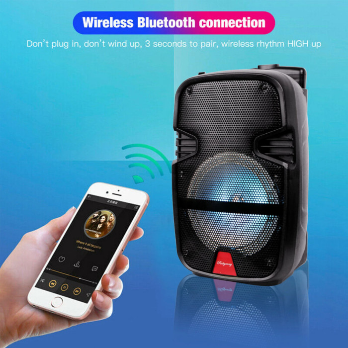 Колонка бездротова з підсвіткою та мікрофоном 6,5"∙ Bluetooth-колонка з функцією караоке 6,5"