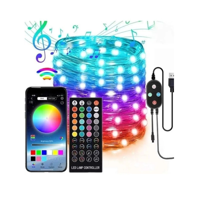 Вуличні вогні 5M Smart Bluetooth App Control ∙ Світлодіодна LED гірлянда 5M Smart з керуванням через додаток