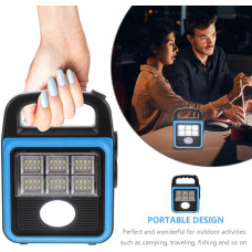 Фонарь-прожектор USB з сонячною панеллю та павербанком Solar LED light HS-8020 ∙ Світлодіодний кемпінговий ліхтар з функцією Power Bank HS-8020D