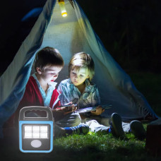 Фонарь-прожектор USB з сонячною панеллю та павербанком Solar LED light HS-8020 ∙ Світлодіодний кемпінговий ліхтар з функцією Power Bank HS-8020D