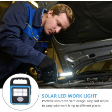 Фонарь-прожектор USB з сонячною панеллю та павербанком Solar LED light HS-8020 ∙ Світлодіодний кемпінговий ліхтар з функцією Power Bank HS-8020D