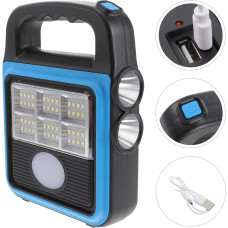 Фонарь-прожектор USB з сонячною панеллю та павербанком Solar LED light HS-8020 ∙ Світлодіодний кемпінговий ліхтар з функцією Power Bank HS-8020D
