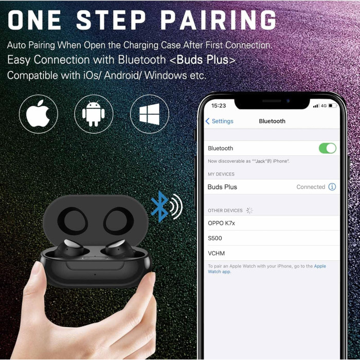 Бездротові Bluetooth-наушники MDR HBQ SE6 TWS ∙ Наушники TWS HBQ SE6 бездротові легкі кристально чистий звук