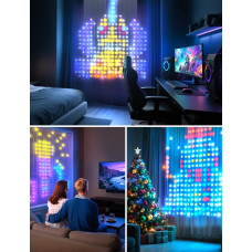 Гірлянда Smart-штора SFK-07 святкова LED-гірлянда для дому ∙ Світлодіодна штора з додатком SFK-07 20 ниток по 20 LED