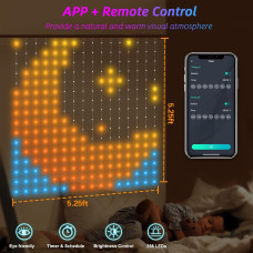 Гірлянда Smart-штора SFK-07 святкова LED-гірлянда для дому ∙ Світлодіодна штора з додатком SFK-07 20 ниток по 20 LED