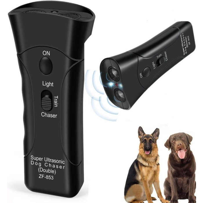 Відлякувач собак ZF853E/5039 Super Ultrasonic Dog Chaser і ліхтар ∙ Універсальний ультразвуковий відлякувач ZF853E/5039