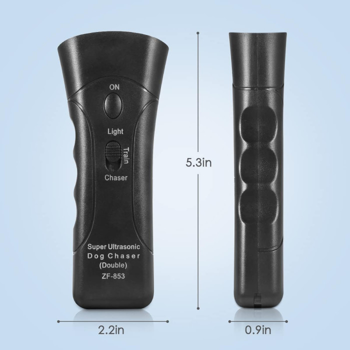 Відлякувач собак ZF853E/5039 Super Ultrasonic Dog Chaser і ліхтар ∙ Універсальний ультразвуковий відлякувач ZF853E/5039