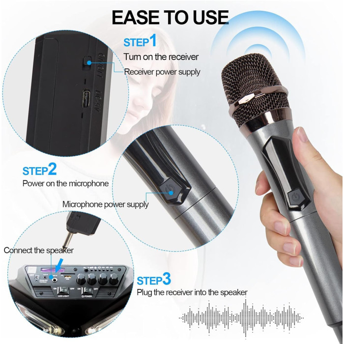 Бездротовий мікрофон UHF TTD-M10 ∙ Караоке-система UHF TTD-M10 на один мікрофон