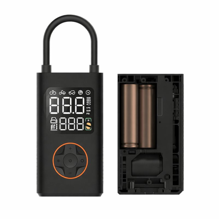 Автомобільний компресор акумуляторний з автовідключенням і Power Bank ATJ-005 • Портативний бездротовий насос із цифровим дисплеєм та LED-ліхтарем