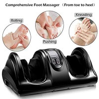 Універсальний електромасажер для ніг і стоп Shiatsu Foot Massager роликовий ∙ Електромасажер для стоп і литкових м’язів з пультом керування