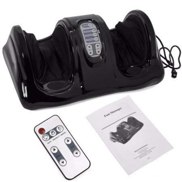 Універсальний електромасажер для ніг і стоп Shiatsu Foot Massager роликовий ∙ Електромасажер для стоп і литкових м’язів з пультом керування