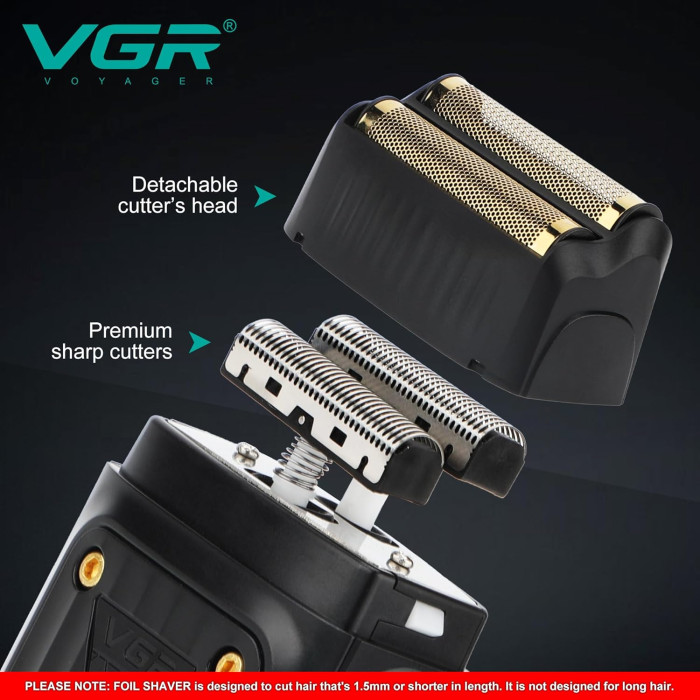 Електробритва VGR V-363 з USB-зарядкою та акумулятором, Бритва VGR V-363-сіткова електробритва