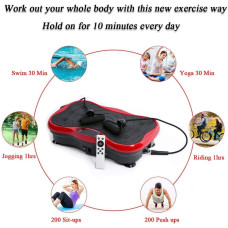 Віброплатформа для схуднення Minexo VIBRO SLIM SHAPER PRO RED з пультом ДУ та еспандерами ∙ Тренажер-віброплатформа VIBRO SLIM SHAPER PRO для занять спортом