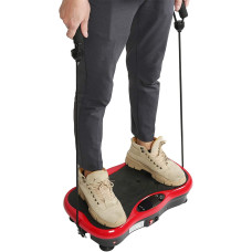 Віброплатформа для схуднення Minexo VIBRO SLIM SHAPER PRO RED з пультом ДУ та еспандерами ∙ Тренажер-віброплатформа VIBRO SLIM SHAPER PRO для занять спортом