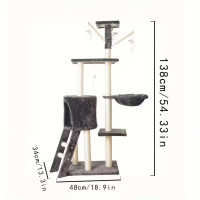 Ігровий комплекс для котів з кігтеточкою і будиночком Pet Hobby MT05-1 ∙ Кігтеточка будиночок дряпка для кота MT05-1